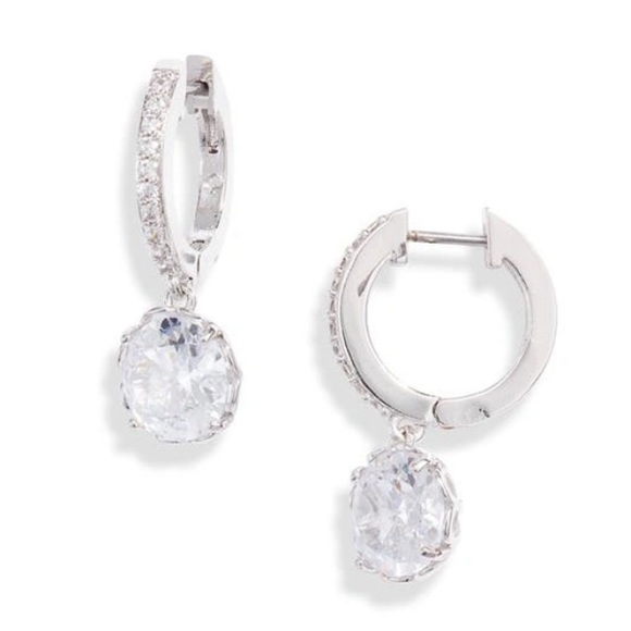 kate spade That Sparkle Pave Huggie Hoop Earrings